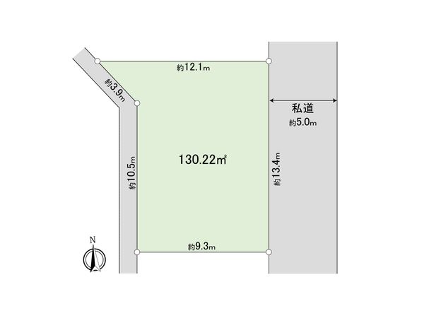 稲城市若葉台1丁目 土地2区画 区画図 稲城市若葉台1丁目 土地2区画 区画図