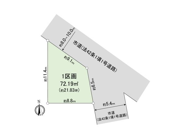 調布市深大寺南町5丁目 土地1区画 区画図 区画図