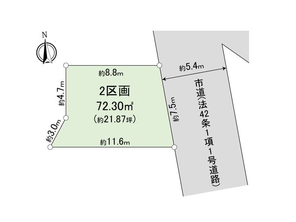調布市深大寺南町5丁目 土地2区画 区画図 区画図