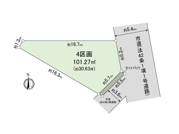 調布市深大寺南町5丁目 土地4区画 区画図 区画図