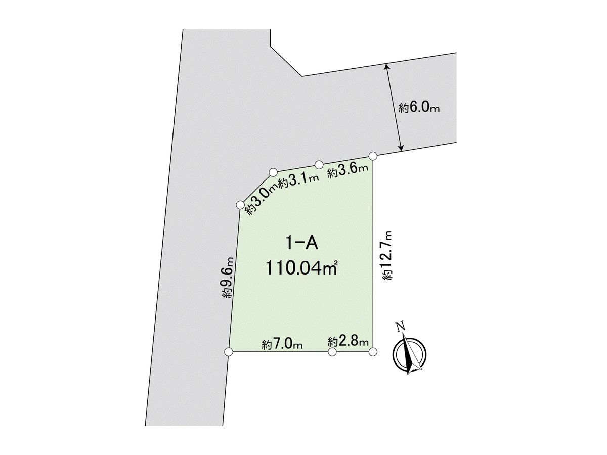 調布市佐須町5丁目 土地1―A区画 区画図 区画図