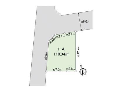 調布市佐須町5丁目 土地1―A区画 区画図