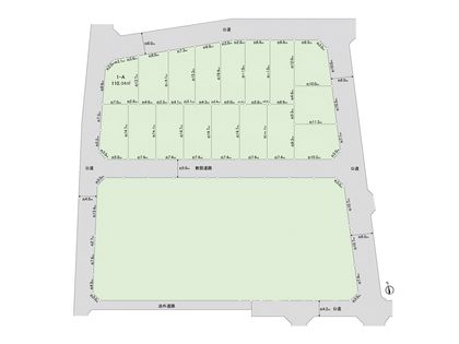 調布市佐須町5丁目 土地1―A区画 全体区画図