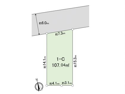 調布市佐須町5丁目 土地1―C区画 区画図