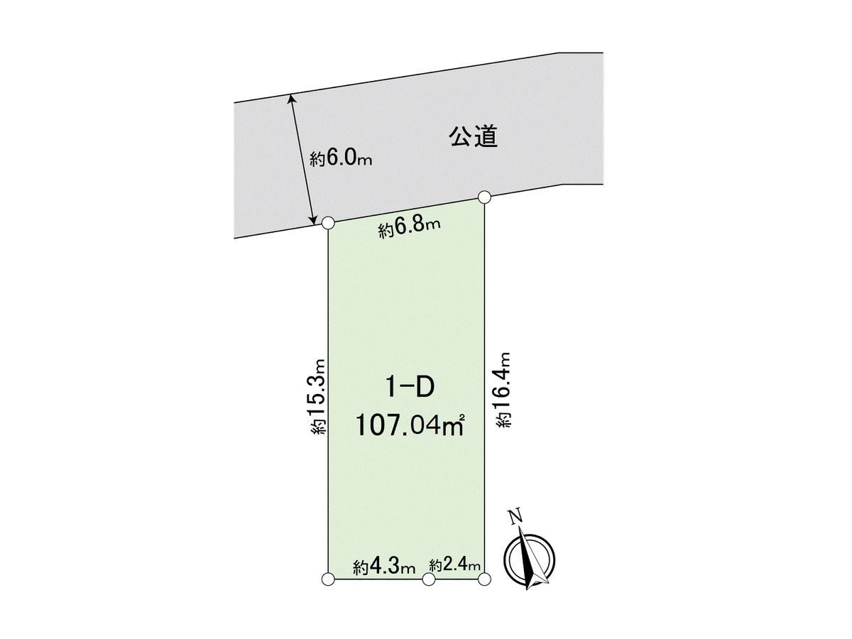 調布市佐須町5丁目 土地1―D区画 区画図 区画図