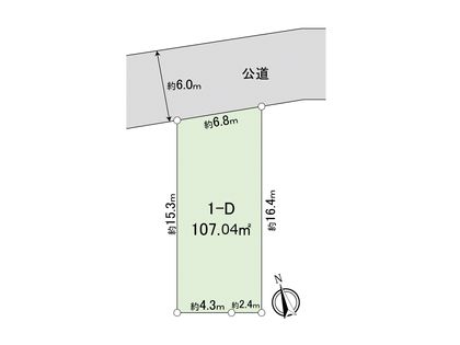 調布市佐須町5丁目 土地1―D区画 区画図