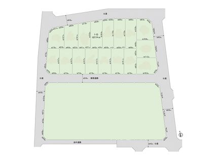 調布市佐須町5丁目 土地1―D区画 全体区画図