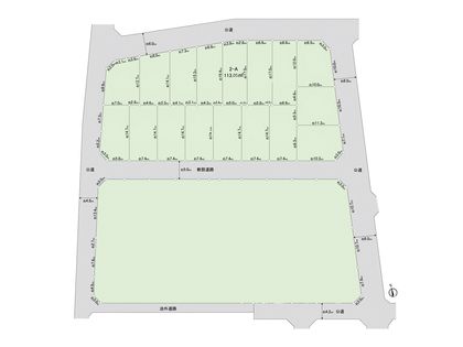 調布市佐須町5丁目 土地2―A区画 全体区画図