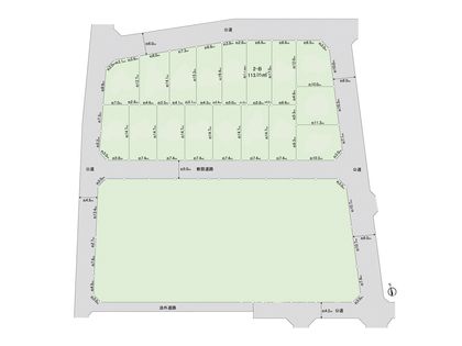 調布市佐須町5丁目 土地2―B区画 全体区画図