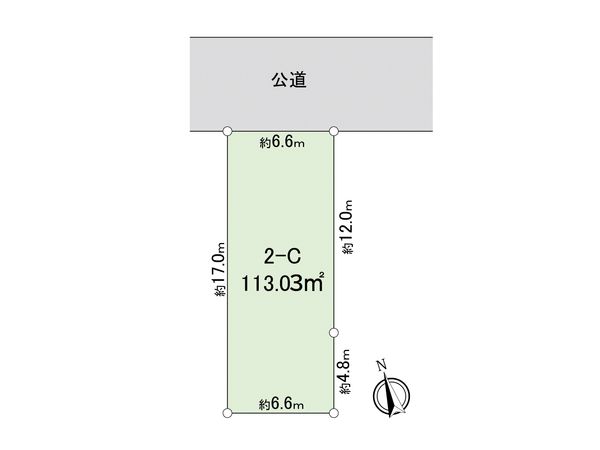 調布市佐須町5丁目 土地2―C区画 区画図