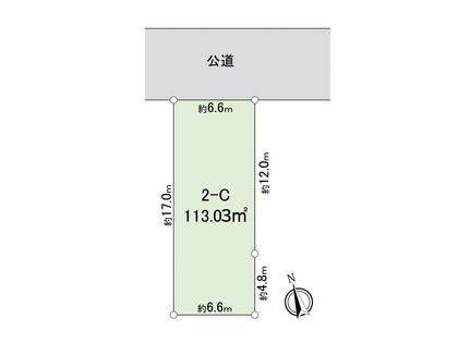 調布市佐須町5丁目 土地2―C区画 区画図