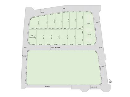 調布市佐須町5丁目 土地1―E区画 全体区画図