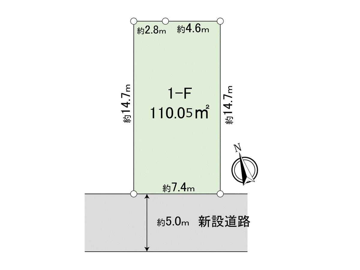 調布市佐須町5丁目 土地1―F区画 区画図 区画図