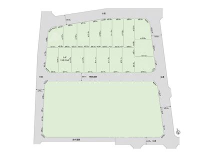 調布市佐須町5丁目 土地1―F区画 全体区画図