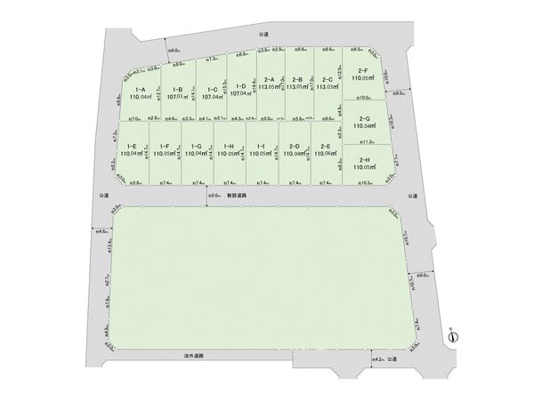 調布市佐須町5丁目 土地1―G区画 全体区画図 全体区画図