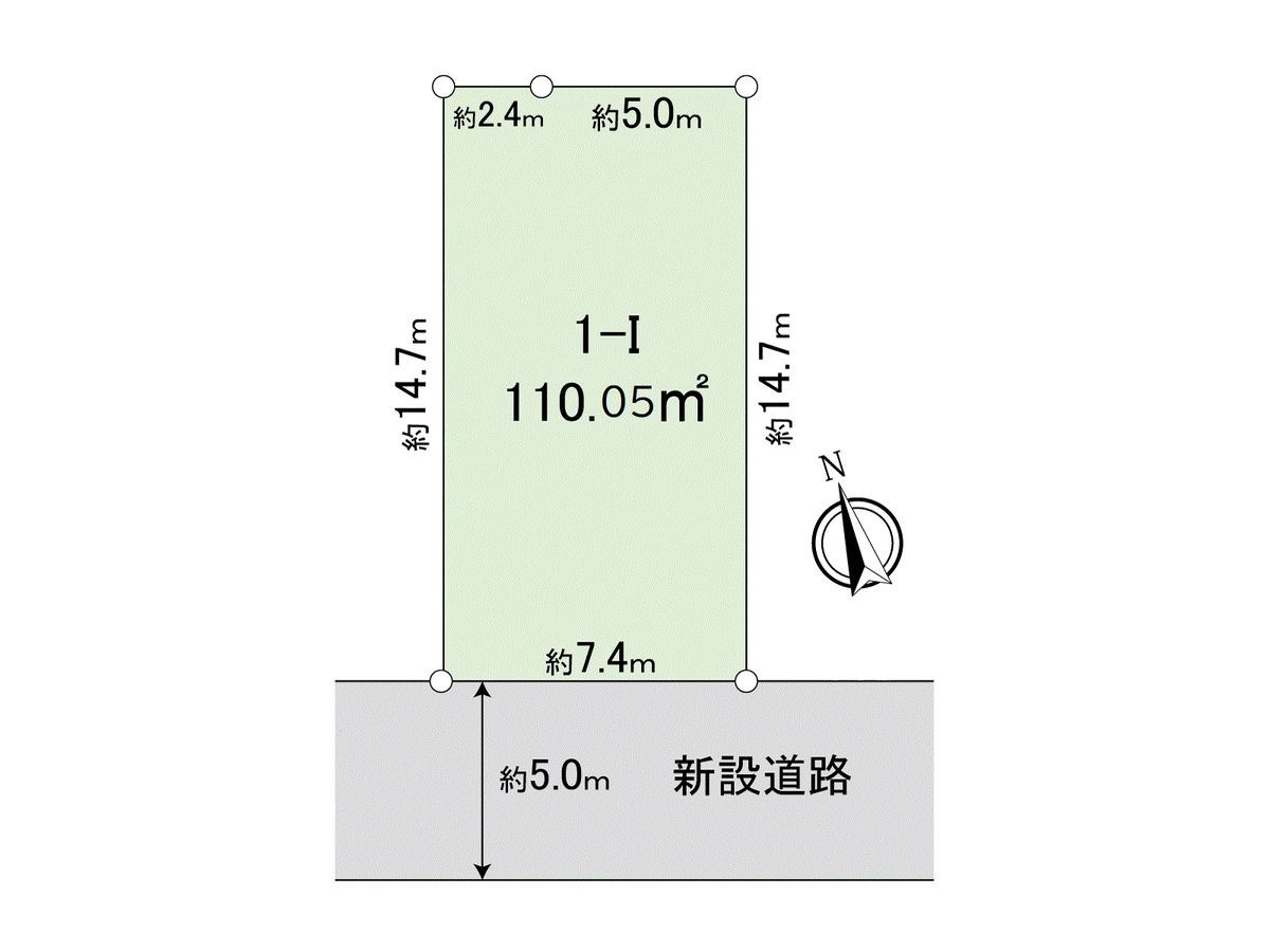 調布市佐須町5丁目 土地1―Ⅰ区画 区画図 区画図