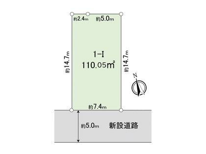 調布市佐須町5丁目 土地1―Ⅰ区画 区画図