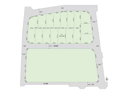 調布市佐須町5丁目 土地1―Ⅰ区画 全体区画図