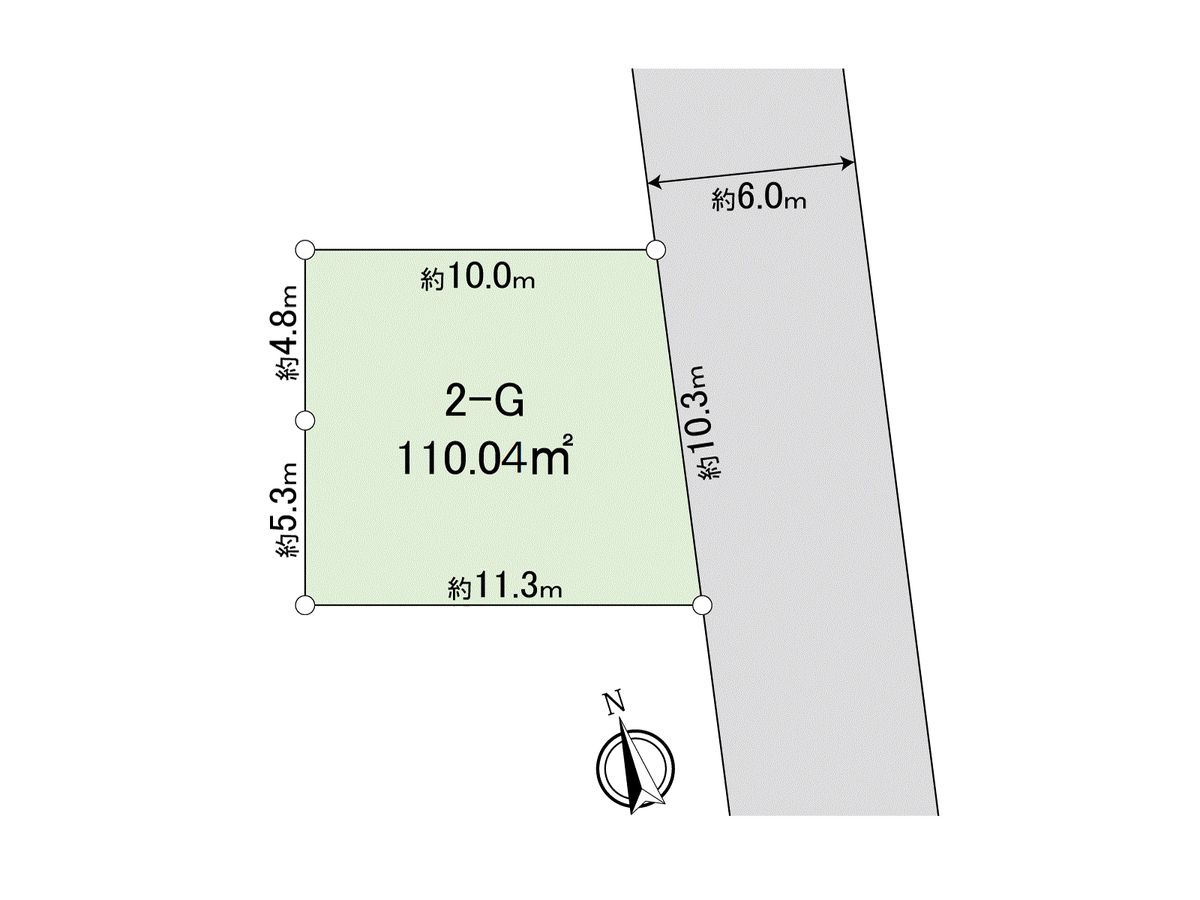 調布市佐須町5丁目 土地2―G区画 区画図 区画図
