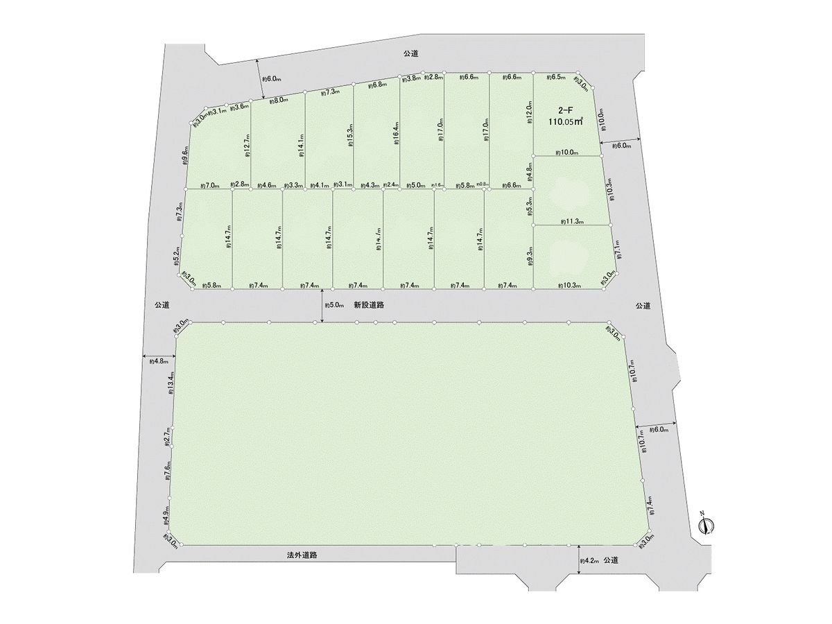 調布市佐須町5丁目 土地2―G区画 全体区画図 全体区画図