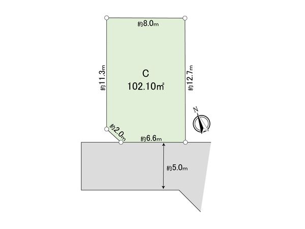調布市菊野台2丁目 土地 C区画 区画図 区画図