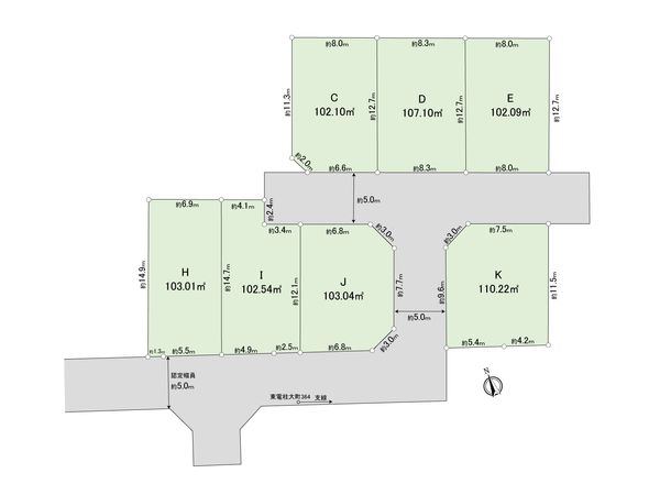 調布市菊野台2丁目 土地 E区画 区画図 区画図