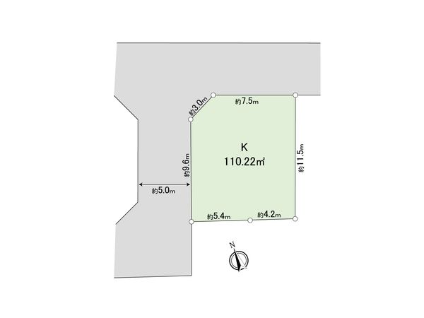 調布市菊野台2丁目 土地 K区画 区画図 区画図