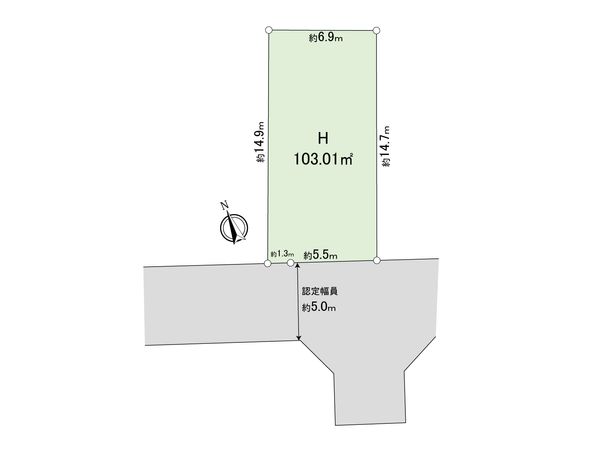 調布市菊野台2丁目 土地 H区画 区画図 区画図