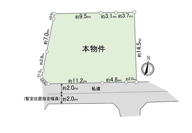 調布市上石原3丁目土地 区画図 調布市上石原3丁目土地 区画図