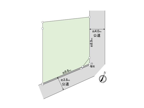 調布市入間町1丁目 土地 区画図