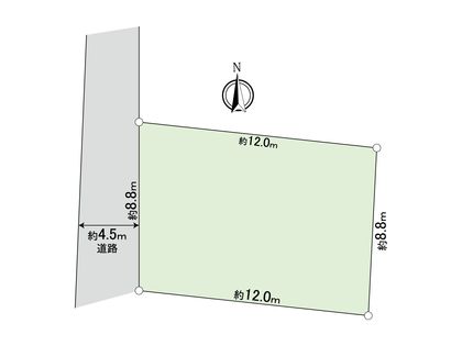 調布市染地1丁目 土地 区画図