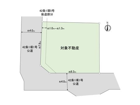 三鷹市大沢4丁目 古家付き土地 地型図