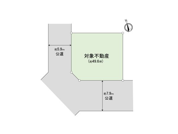 国立市富士見台1丁目 古屋付き土地 地形図