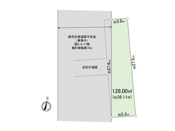 調布市仙川町3丁目土地 区画図 調布市仙川町3丁目土地 区画図