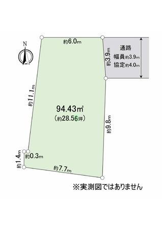 調布市布田3丁目 古家付土地 区画図