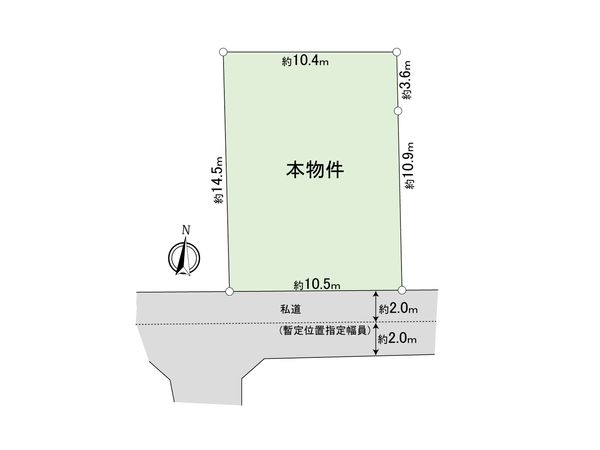 調布市上石原3丁目古家付き土地 区画図 調布市上石原3丁目古家付き土地 区画図