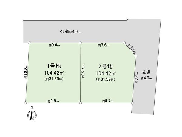 三鷹市大沢5丁目土地1区画 区画図 三鷹市大沢5丁目土地1区画 区画図