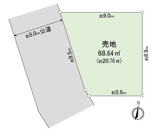 調布市上石原3丁目土地 区画図 調布市上石原3丁目土地 区画図