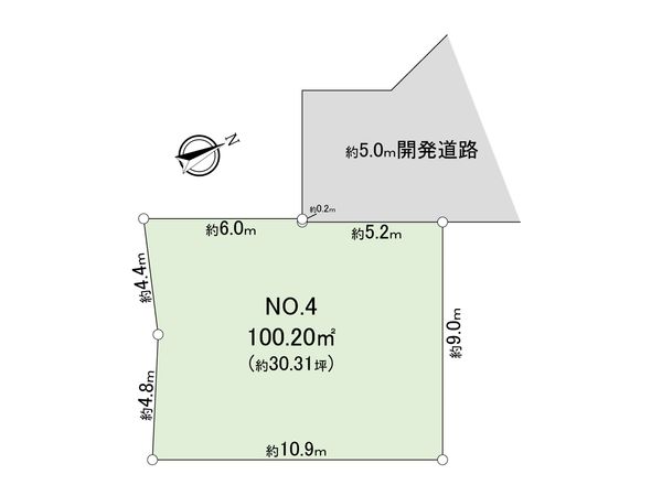 稲城市押立 土地4区画 区画図 稲城市押立 土地4区画 区画図