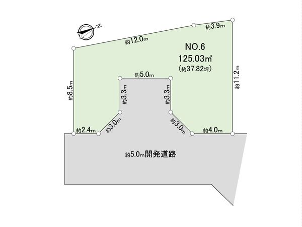 稲城市押立 土地6区画 区画図 稲城市押立 土地6区画 区画図