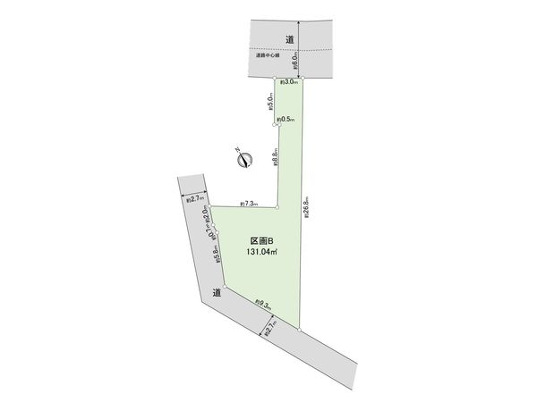 調布市西つつじケ丘4丁目土地 B区画 区画図 調布市西つつじケ丘4丁目土地 B区画 区画図