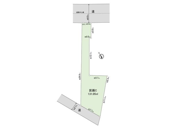 調布市西つつじケ丘4丁目土地 C区画 区画図 調布市西つつじケ丘4丁目土地 C区画 区画図