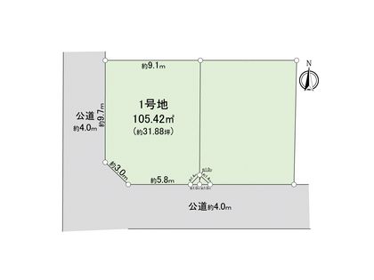 三鷹市大沢5丁目 土地1区画 区画図