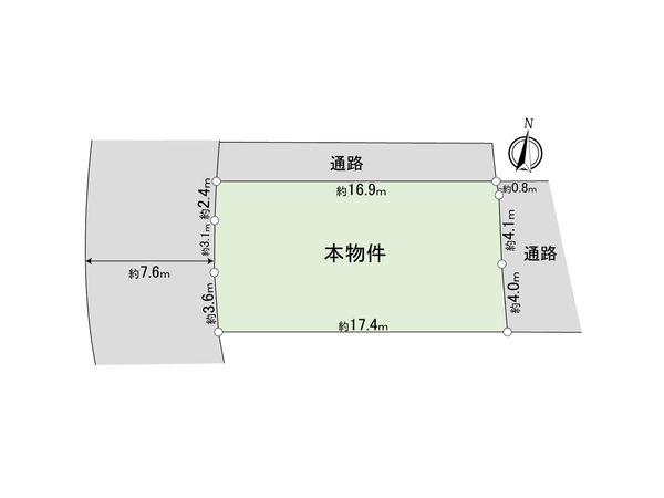 三鷹市大沢6丁目古家付き土地 区画図