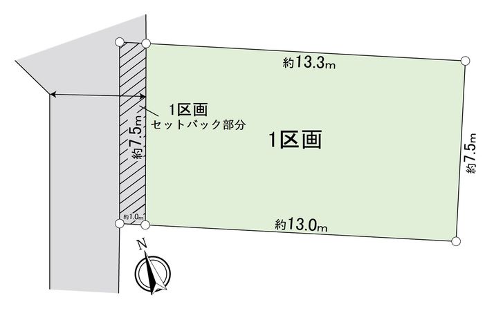 調布市小島町3丁目 土地 NO.1 区画図 調布市小島町3丁目 土地 NO.1 区画図