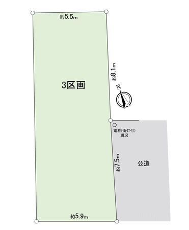 調布市小島町3丁目 土地 NO.3 区画図 調布市小島町3丁目 土地 NO.3 区画図