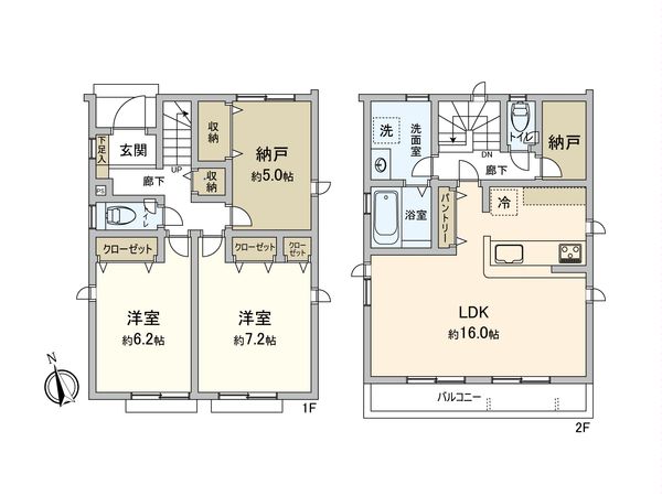 調布市深大寺南町5丁目新築戸建 1号棟 間取図(平面図) 調布市深大寺南町5丁目新築戸建 1号棟 間取図(平面図)