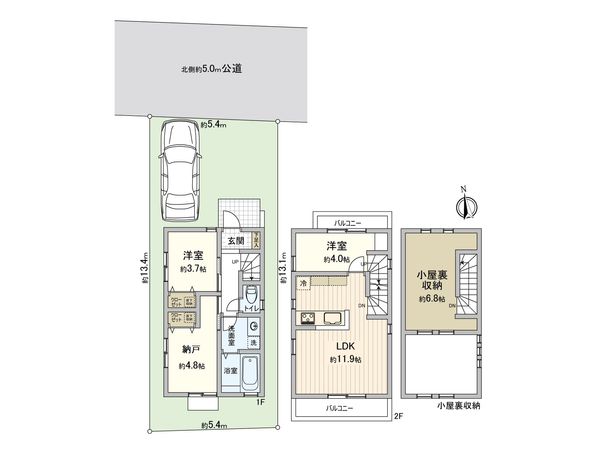 調布市上石原3丁目 新築戸建 間取図(平面図)