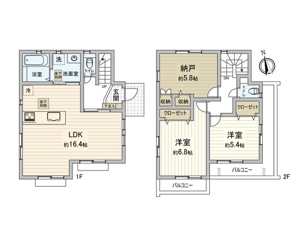 調布市佐須町5丁目新築戸建 間取図(平面図) 調布市佐須町5丁目新築戸建 間取図(平面図)