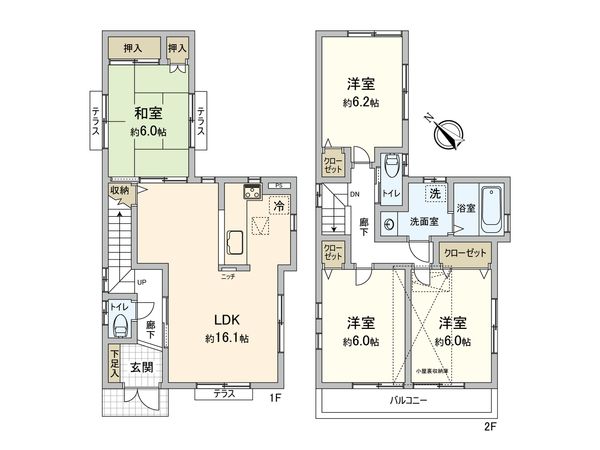 調布市下石原3丁目戸建 間取図(平面図) 間取図(平面図)